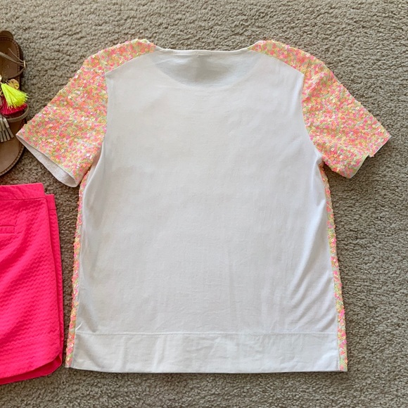 J. Crew Sequined Short Sleeve Tee - Picture 5 of 8